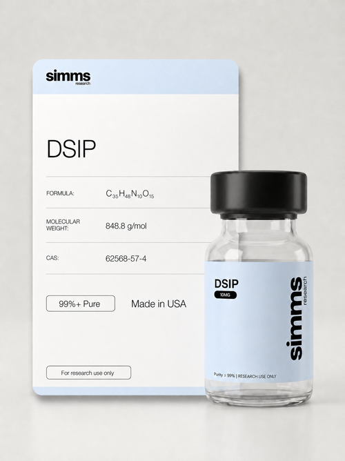 DSIP product with packaging on a light gray background