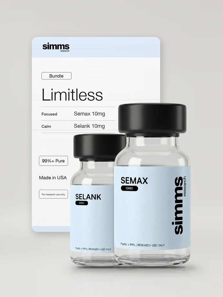 Simms Research Limitless Bundle: Semax 10mg and Selank 10mg vials