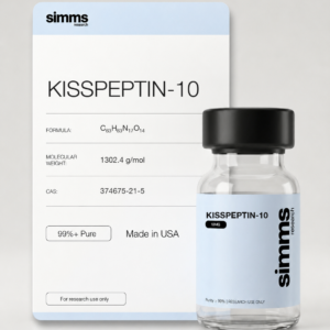 Simms Research Kisspeptin-10 10mg research peptide vial with compound card